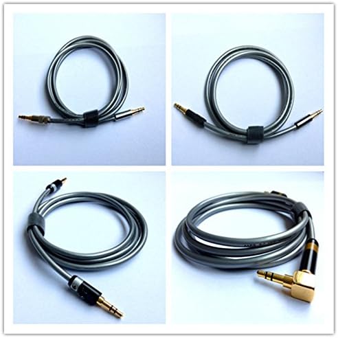 Junsi OCC Upgrade HIFI Cable Cord Line Oyaide for ATH-MSR7 Sony MDR-1A Headphones Color Mainly Silver Two Straight Jacks Length 1.5M