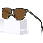 CARFIA Retro Acetate Polarized Sunglasses for Men UV400 Protection Driving Outdoor Anti-Glare Sun Glasses CA5354WS