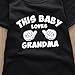 Baby Boys Girls Onesie,THIS BABY LOVES GRANDMA Short Sleeve Romper Bodysuit