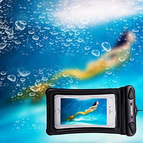 Universal Waterproof Phone Case of 2 Pack Set,Floating Pouch Night-Visible Smartphone Dry Bag for iPhone 8/8 Plus/X/7/7 Plus/6S/6/6S Plus/SE/5S/5,Galaxy S8/S8 Plus/Note 8 6 5, Pixel 2 up to 6.0" - Thumbnail 5