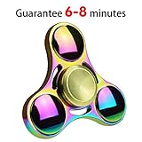 [Figit] Rainbow Metal 6-8 Mins Hand Spinner Fidget Toy Stress Relief and Perfect For ADD, ADHD, Finger Toy figet work Ultra Fast Bearings(Multi Color) by JINSEY