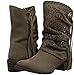 Naughty Monkey Women's Vamp Phyer Ankle Bootie, Taupe, 6 M US