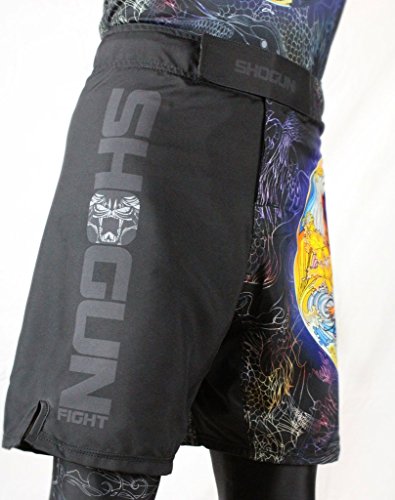 Shogun Fight MMA Fight Shorts BJJ Jiu Jitsu Fighting Grappling Martial Arts Muay Thai Kickboxing, L Tao