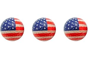 JP Lann American Flag Patriotic Golf Balls (3 Pack) – USA Flag Novelty Golf Ball Gift Set - 3 US National Anthem Stars and Stripes Golf Balls - Star Spangled Banner July 4th Golf Balls
