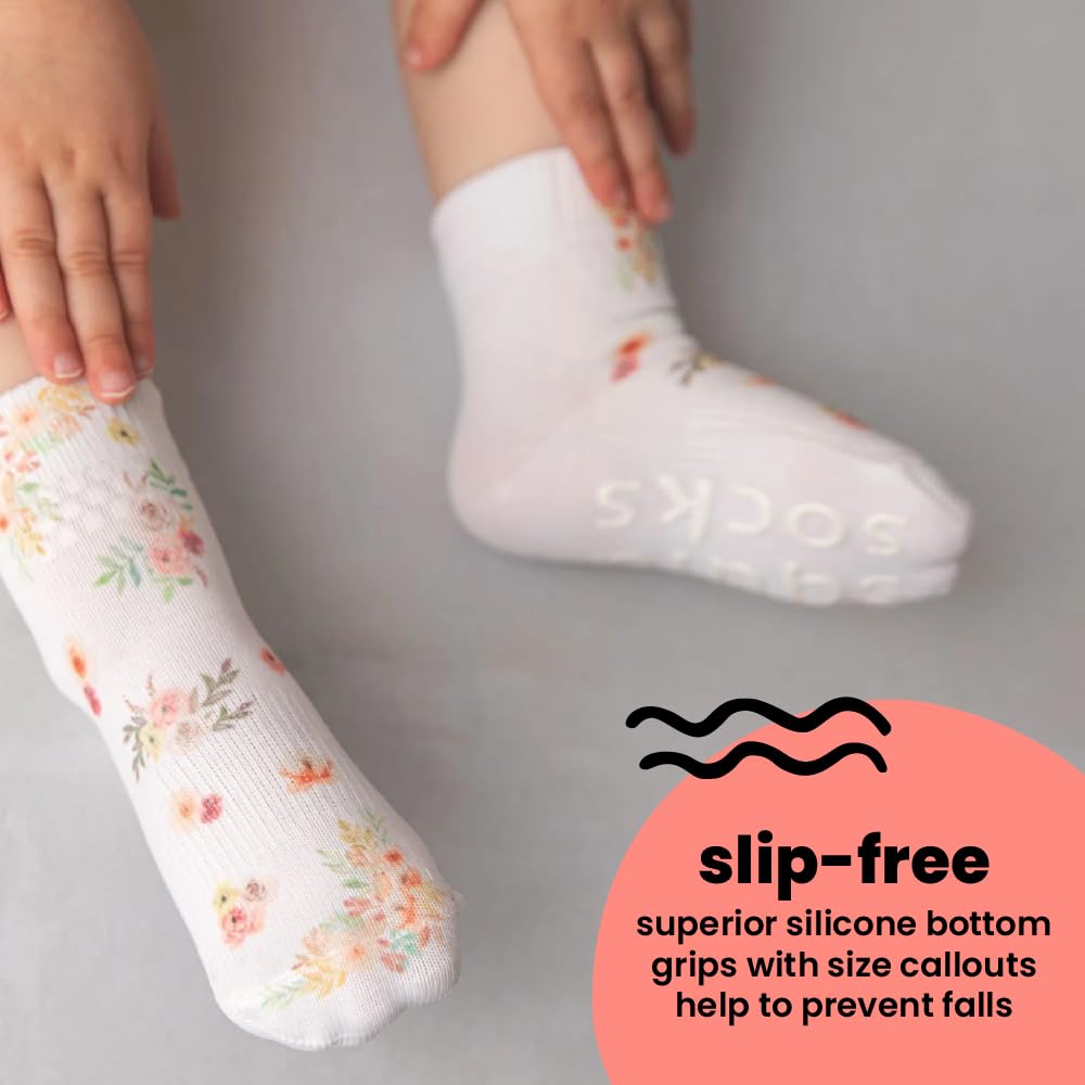 squid socks Polyester Socks | 0-6M, 6-12M, 12-24M, & 2T-3T | Grip Socks that Stay On | As Seen on Shark Tan