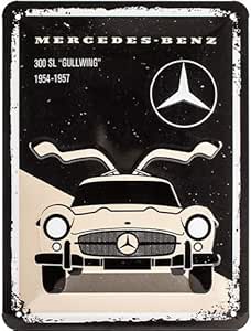 Amazon Com Nostalgic Art Retro Tin Sign Mercedes Benz 300 Sl Gift Idea For Car Accessoires Metal Plaque Vintage Design For Wall Decoration 5 9 X 7 9 Home Kitchen