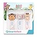 SmartInfant Monkey, Giraffe, and Elephant Design Pacifier Clip, 3-Pack