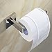 Leyden Chrome Toilet Paper Holder, Bathroom Polished Modern Tissue Roll Holder, Silver Square Wall Mounted Roller Paper Storage