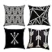 MOCOFO Set of 4 Pillow Covers Decorative Couch Throw Pillows Throw Pillow Covers For Bed For Sofa For Car18 x 18 Inches