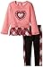 Nannette Little Girls' 2 Piece Fashion Knit Pant Set with Marled Yarn Pullover