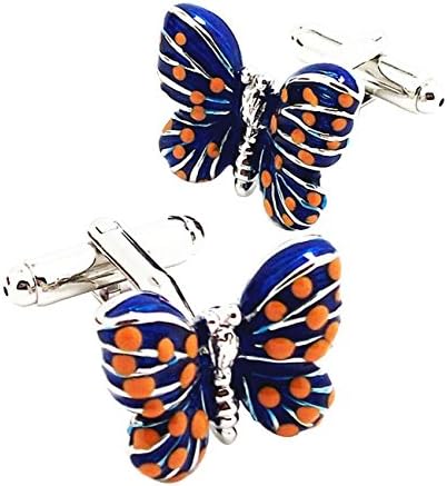 Covink® Lady's Blue Butterfly Cufflinks For Casual French Shirt Girlfriend's Presents
