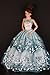 Olivia's Doll Closet Blue Ball Gown with Light Blue Sequined Lace Details Made To Fit Barbie Doll