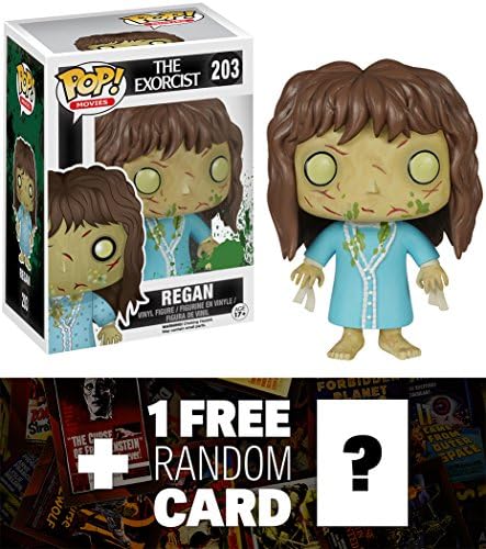 Regan: Funko POP! Horror Movies x The Exorcist Vinyl Figure + 1 FREE classic Horror &amp; Sci-fi Movies Trading Card Bundle [61418]