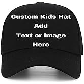 Kids Boys Baseball Cap, Custom Hat with Picture Text, Personalized Gifts Sun Hat Relaxed Adjustable Performance Cotton Hats