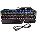 LED Backlit Mechanical Gaming Keyboard Wired Computer Keyboard for PC Mac Laptop Waterproof Ergonimic Keyboard for Gamers Typists, Blue Switch,104 Keys Anti-ghosting,9 RGB Rainbow Backlit Modes PICTEKthumb 1