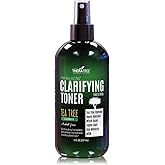 Clarifying Toner with MSM, Tea Tree & Neem Hydrosol, Complexion Control for Face & Body – Helps Reduce Appearance of Pore Size, Controls Oil to Tone, Balance & Hydrate Skin - 8 oz