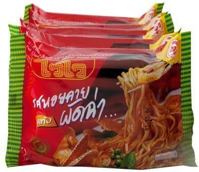 Wai Wai Instant Noodles Pad Char Baby Clam 60g. Pack 5