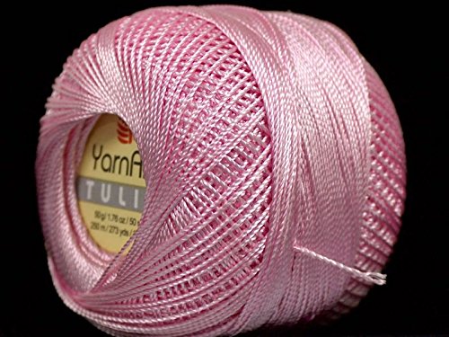 Baby Pink - Yarn Art Tulip Size 10 Microfiber Thread - 50 Gram, 273 Yards