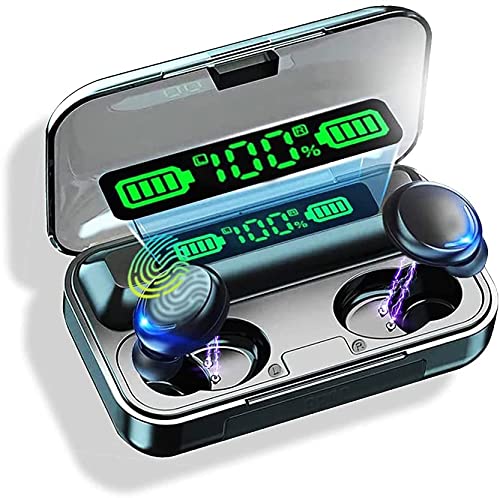 joe loved F9 True Wireless Earbud with Power Bank with Bluetooth Version 5. 1 Earbuds Portable case Charging, Sport Design, Built in Microphone (Black)