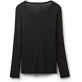 Intimissimi Woman's Sheer V-Neck top in Modal Ultralight with Cashmere