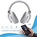 Riwbox XBT-780 Bluetooth Headphones Over Ear, Noise Isolatio V4.1 Wireless Headset with Volume Control, w/Built-in Mic and Wired Mode for PC/Cell Phones/TV (Gold White)