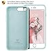 MILPROX Silicone Case, Pretty Series Liquid Silicone Gel Rubber, Shockproof Case with Microfiber Cloth Lining Cushion Compatible with iPhone 7 Plus/8 Plus - Mint