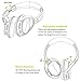 SMARTOMI HOOP Over Ear Bluetooth Headphones with Mic aptX HiFi Stereo Wireless Headset Soft Protein Earmuffs Metal Adjustable Headband Wireless Wired Dual Mode for PC/Cell Phone/TV 16Hours Matte Black