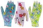 6 Pack HOMWE Gardening Gloves for Women - Assorted Colors - Medium