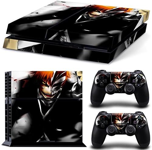 TFSM Branded Bleach PS4 Playstation 4 Skin Decal for console and 2 controllers