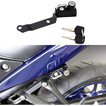 Motorcycle Helmet Lock Anti-Theft For Yamaha YZF-R25 YZF-R3 MT-25 MT-03 up to 2019 - Black