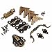 dophee Retro Decorative Lock, Latch Hasps, Pulls Handles, Hinges and Box Corner Protectors Hardware Kit for Jewelry Box Treasure Chest Wooden Box Handcrafts DIY Projects