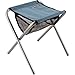Trekology Camping Stool, Portable Folding Camp Stools - Ultralight Compact Camp Footrest Stool, Mesh Bag for Storage, Great for a Quick Rest Outdoors and for Chores Close to The Ground (Blue, Large)