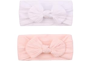 Baby Headbands with Bows Stretch Newborn Headwrap Hair Bands Set for Toddlers Kids Gentle Elastic Hair Accessories