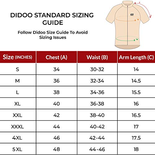 Didoo Cycling Jersey Men Short Sleeve Lightweight Breathable Reflective Biking Shirt with 3 Rear Pockets 7 Didoo Cycling Jersey Men Short Sleeve Lightweight Breathable Reflective Biking Shirt with 3 Rear Pockets - Image 8