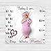 Baby Monthly Milestone Blanket With Frames For Boy Girl | Soft Newborn Photography Props Set By Little GONZA | Large Toddler Photo Month Blanket Backdrop | Baby Registry, New Mom, Baby Shower