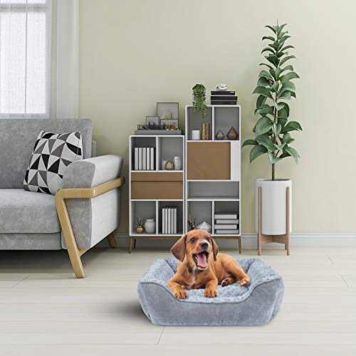 SIWA MARY Rectangle Dog Bed Machine Washable Pet Bed, Soft and Thickened Enough Breathable Dog