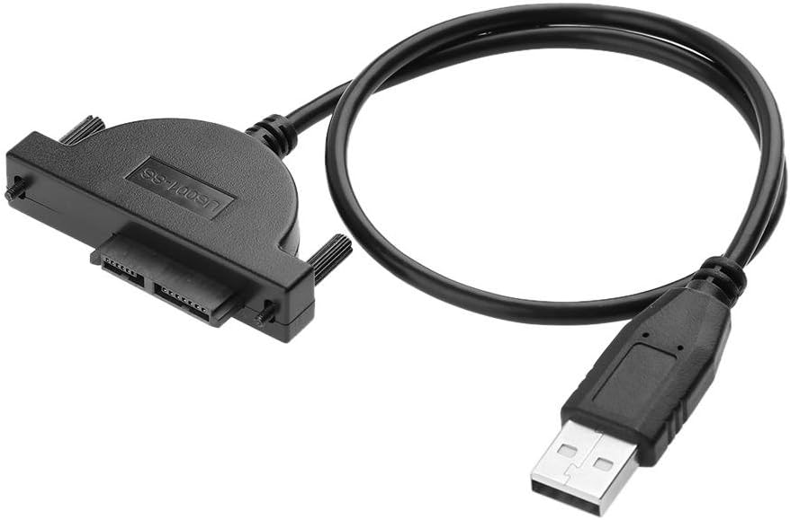 YouN USB 2.0 to Mini SATA 7+6 13Pin Adapter Cable for Laptop CD/DVD ROM Drive