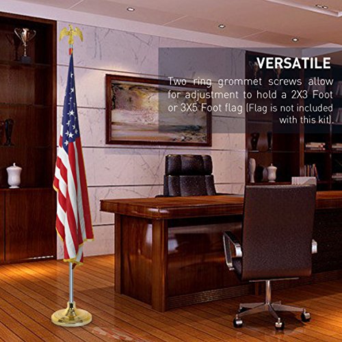 EasyGoProducts Telescoping Indoor Pole Kit Base Stand Eagle Topper, 6