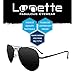 Lunette Aviator Sunglasses for Women and Men with Polarized Lens and UV400 Protection (Black, Black)