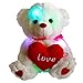 BSTAOFY 10.5'' LED Teddy Bear Light up Stuffed Animal Glow Soft Plush Toy with Colorful Nightlights Ideal Gifts for Toddler Kids Valentines Mother's Day Christmas