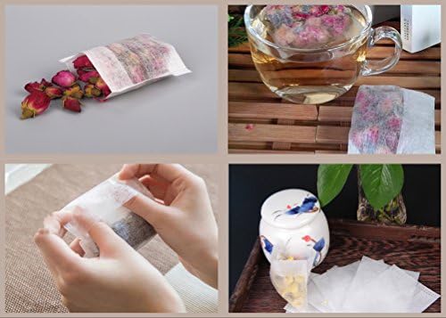 Tranquil tea,100 pcs,Corn Fiber Reverse Fold Tea Bags Biodegradable Tea Filter Bags Disposable Tea Infuser for Loose Leaf Tea with 100% Natural Unbleached Corn Fiber From China