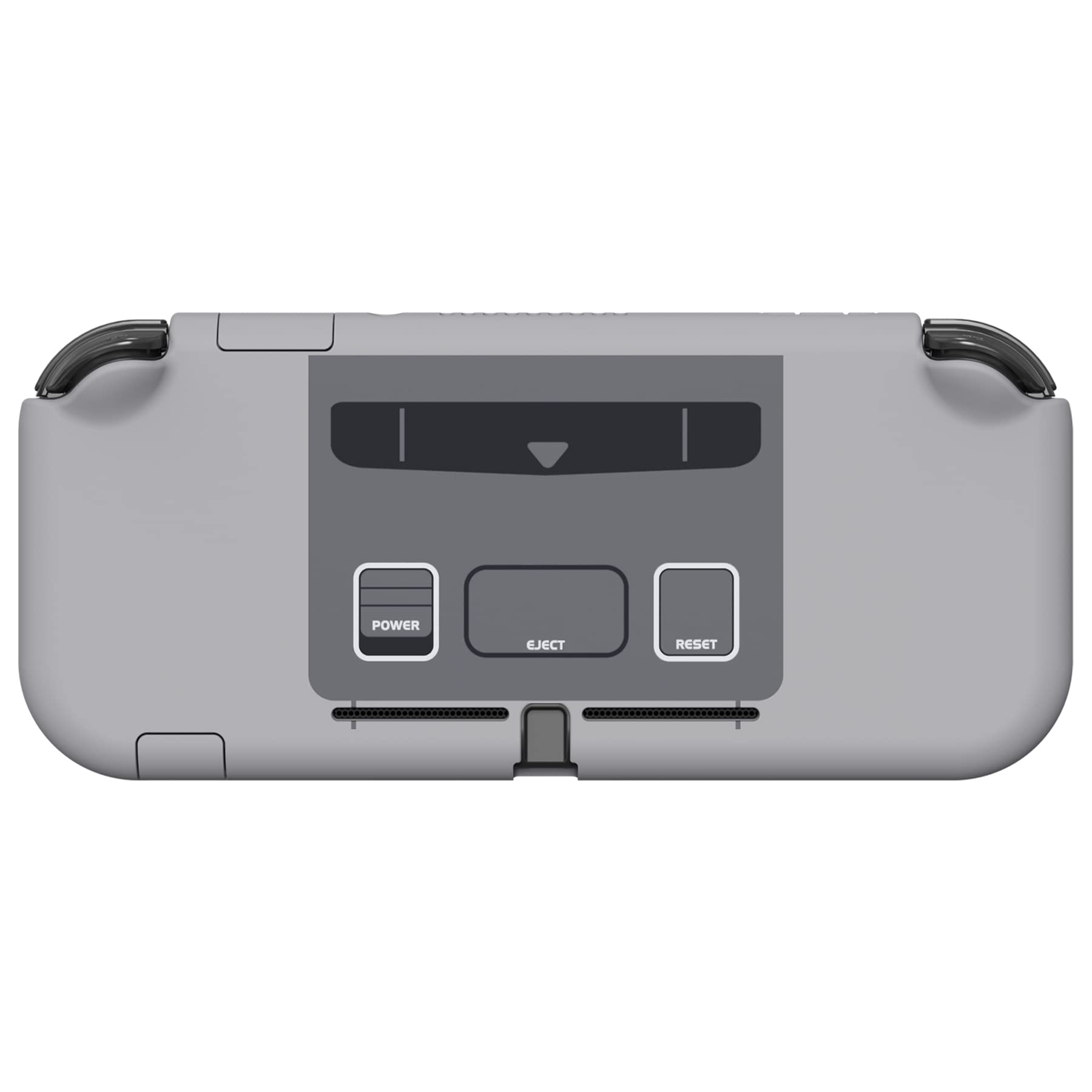 eXtremeRate PlayVital SFC SNES Classic EU Style Protective Grip Case for Nintendo Switch Lite, Hard Cover for Nintendo Switch Lite - Screen Protector & Thumb Grips & Buttons Caps Stickers Included