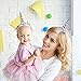 Frienda 2 Pack Unicorn Headband Party Horn Headband Dress Horn Party Flower Headband Unicorn Cosplay Costume Children Party Supplies (Silver)