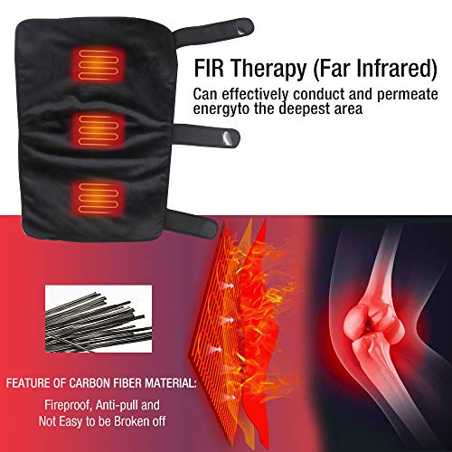 ARRIS Full Leg Heated Wrap - Electric Heating Pad for Knee, Calf, Thigh, Leg, Arm - 7.4V Battery Powered Heat Brace for Increasing Circulation, Relieve Joint, Rheumatic Arthritis Pain, for Men Women - Thumbnail 3