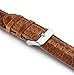 KADES Galaxy Watch 46mm Bands, Gear S3 Bands, 22mm Leather Replacement Strap with Quick Release Pin Compatible for Smart Watch, Large, Brown with Silver Clasp