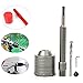 YaeTek 65mm SDS Plus Shank Wall Hole Saw Cutter Brick Concrete Cement Stone Wall Drill Bit Carbide Tipped DIY Drilling Tools 200mm Rod