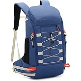 Bseash 40L Waterproof Hiking Camping Backpack with Rain Cover, Outdoor Sport Travel Daypack Rucksack for Skiing Cycling (Blue)