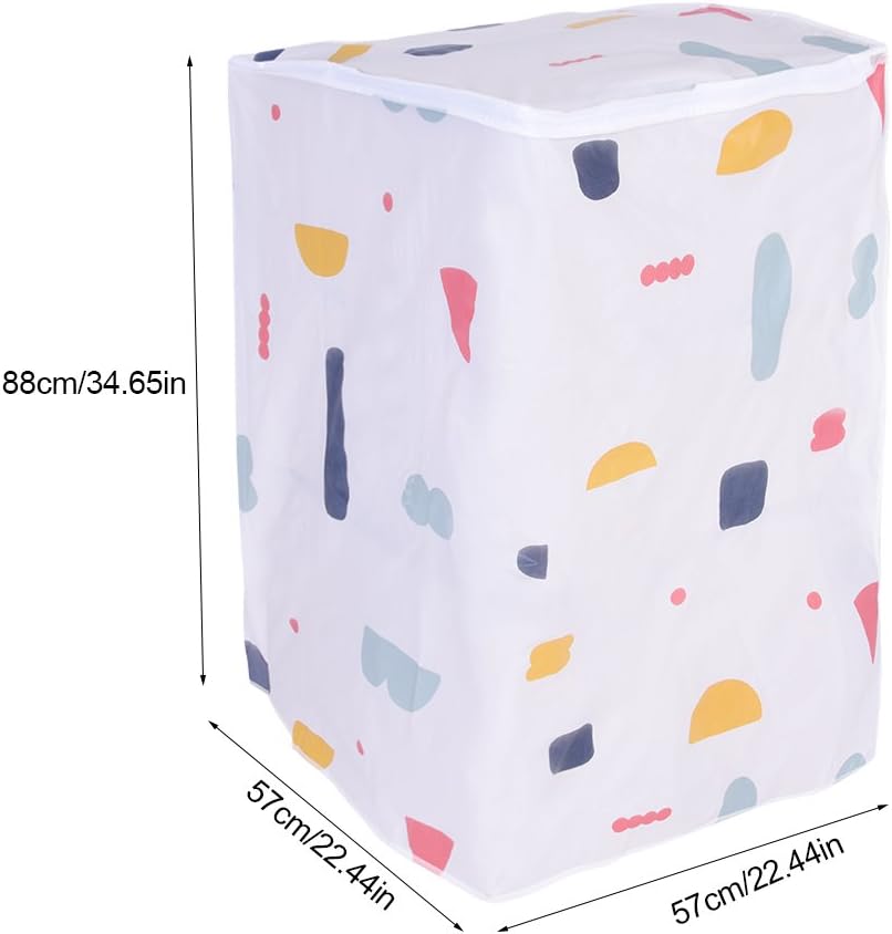 GLOGLOW Washing Machine Cover, Dust for Top/Front Load Washer Dryer Washing Appliance Dustproof Zipped Protector(Top Load) - Image 4