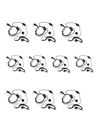 Tenq 10pack Auriculares Auriculares Mic para Baofeng Uv-5r 666s 777s 888s Radio de dos vías