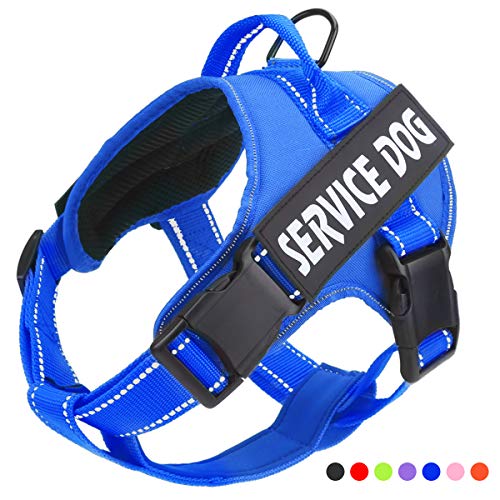 Service Dog Harness, No Pull Dog Harnesses with Handle Breathable and Easy Adjust Dog Walking